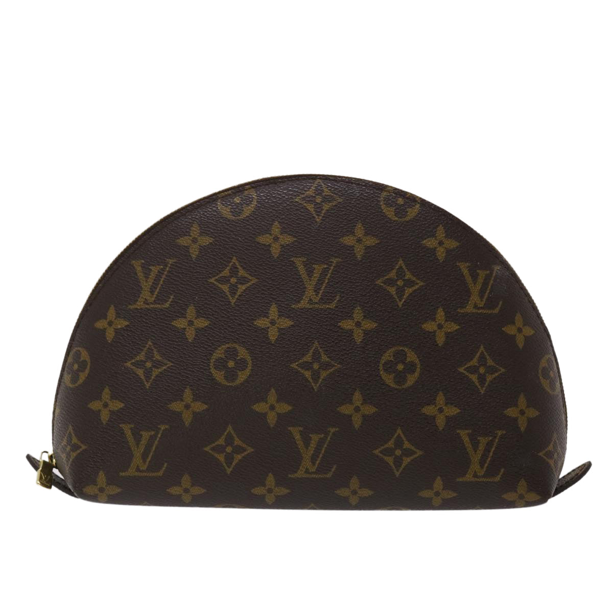LOUIS VUITTON Monogram Trousse Demi Ronde Cosmetic Pouch M47520 LV 46397