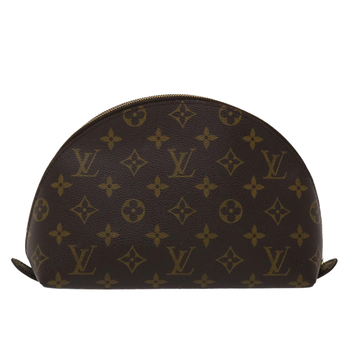 LOUIS VUITTON Monogram Trousse Demi Ronde Cosmetic Pouch M47520 LV 46397