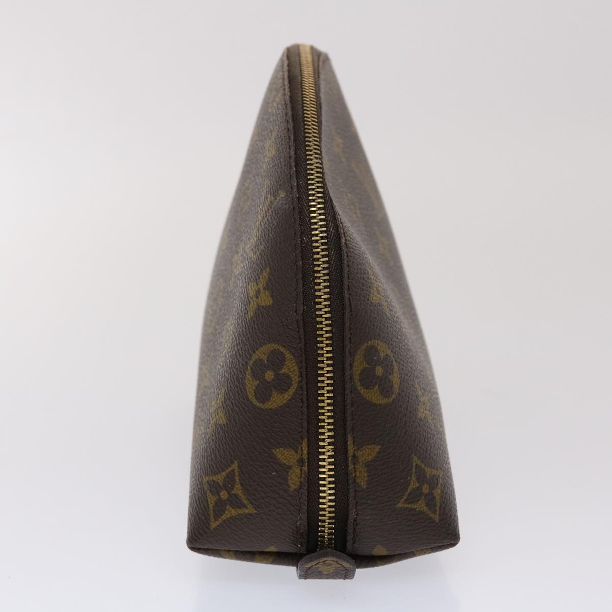 LOUIS VUITTON Monogram Trousse Demi Ronde Cosmetic Pouch M47520 LV 46397