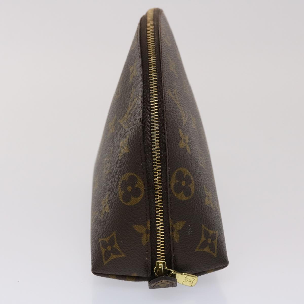 LOUIS VUITTON Monogram Trousse Demi Ronde Cosmetic Pouch M47520 LV 46397