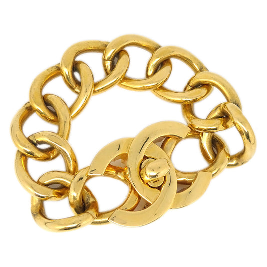 Luxury Chanel 1996 Turnlock Gold Chain Bracelet 96P