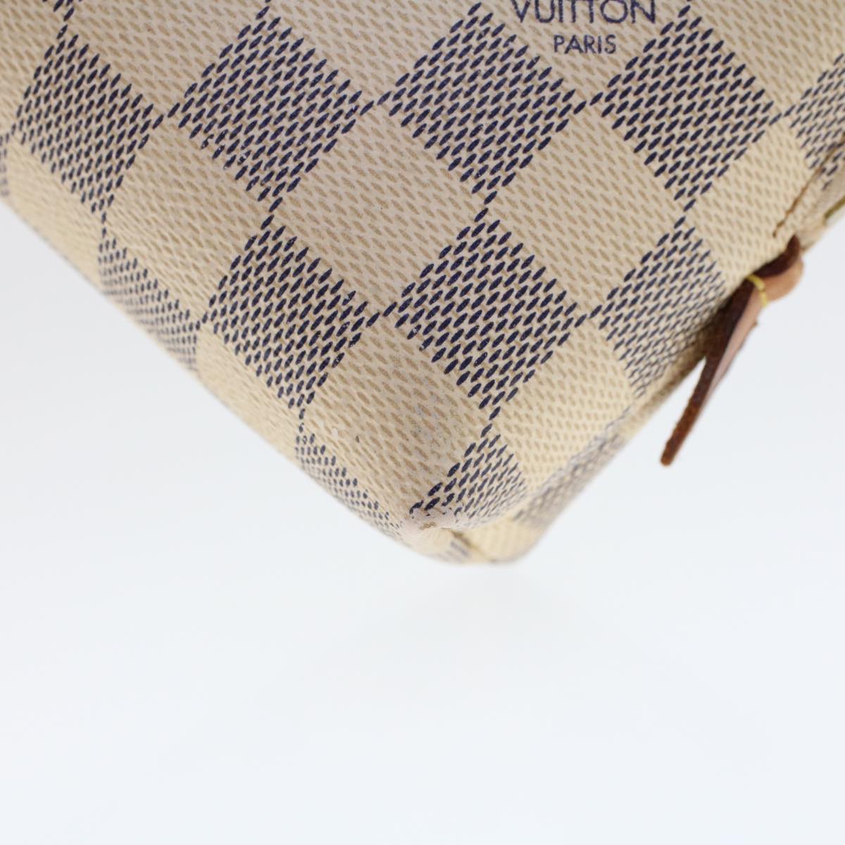 LOUIS VUITTON Damier Azur Pochette Cosmetic GM Pouch N23346 LV 46403
