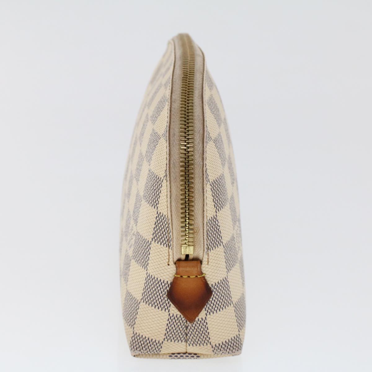 LOUIS VUITTON Damier Azur Pochette Cosmetic GM Pouch N23346 LV 46403