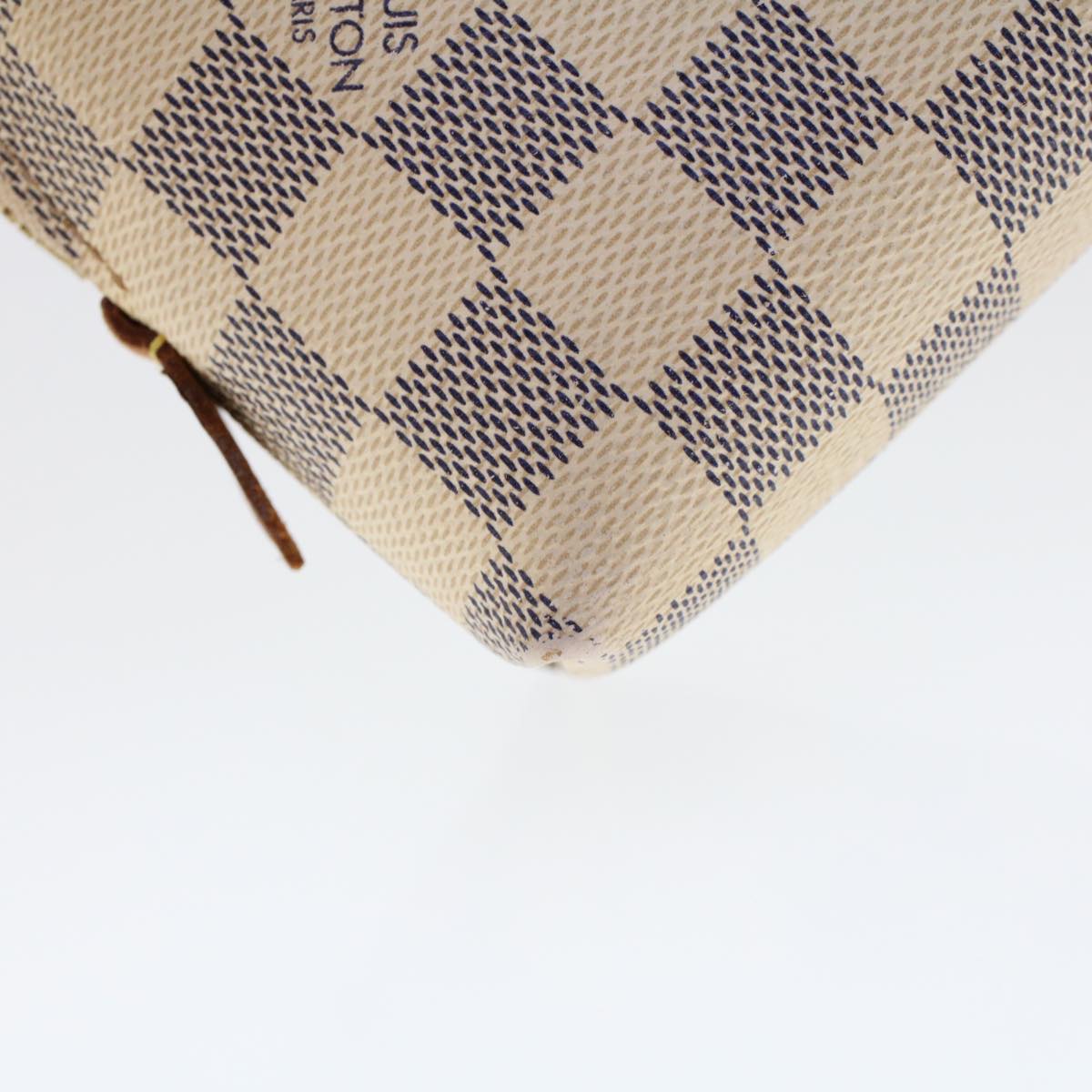 LOUIS VUITTON Damier Azur Pochette Cosmetic GM Pouch N23346 LV 46403