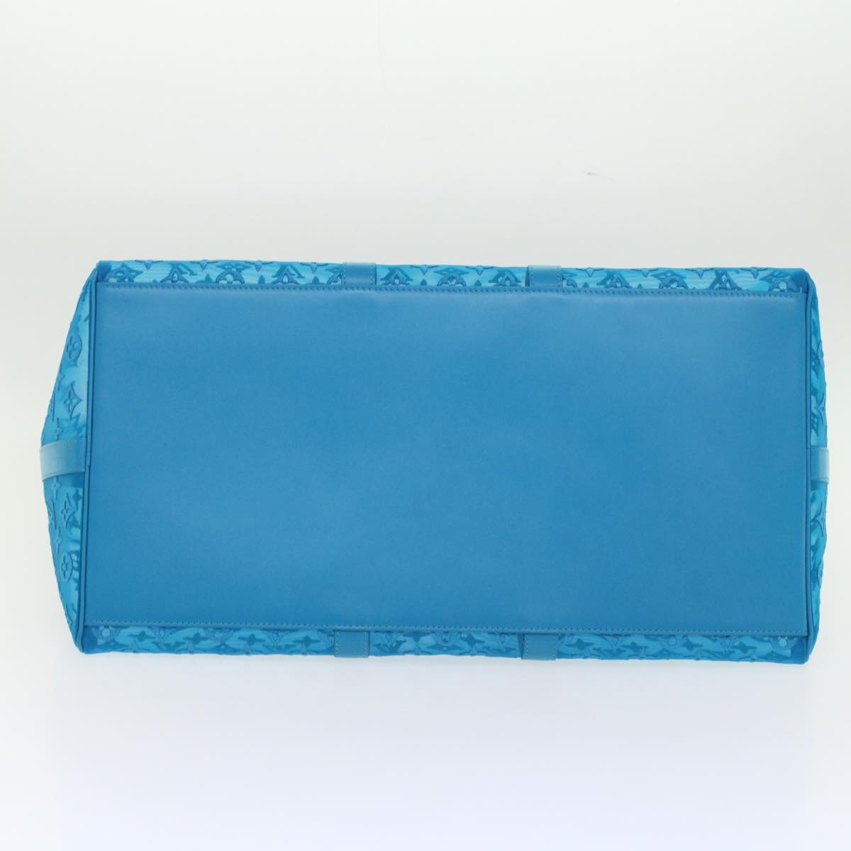 LOUIS VUITTON Monogram Mesh Keepall Triangle 50 Bag Blue M45048 LV 46405A