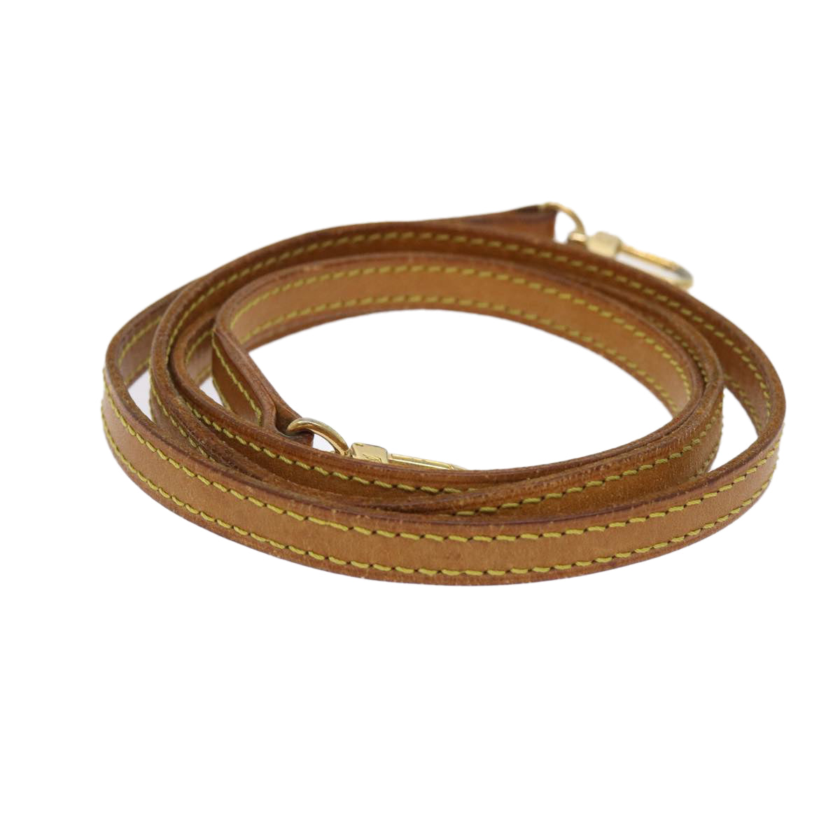 LOUIS VUITTON Shoulder Strap Leather 44.9"" Beige LV 46419