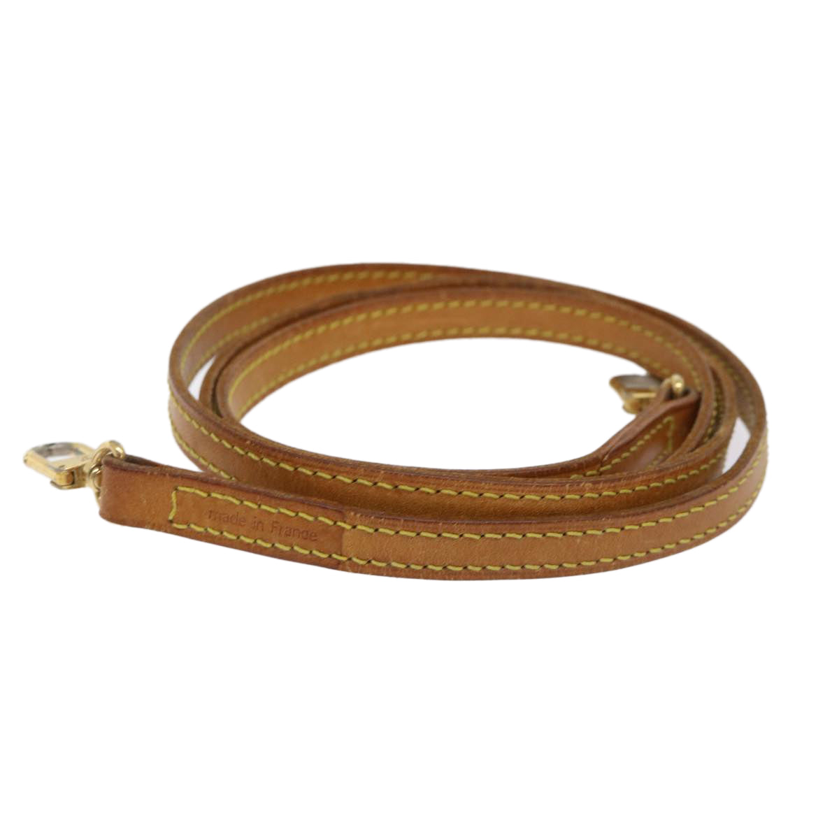 LOUIS VUITTON Shoulder Strap Leather 44.9"" Beige LV 46419