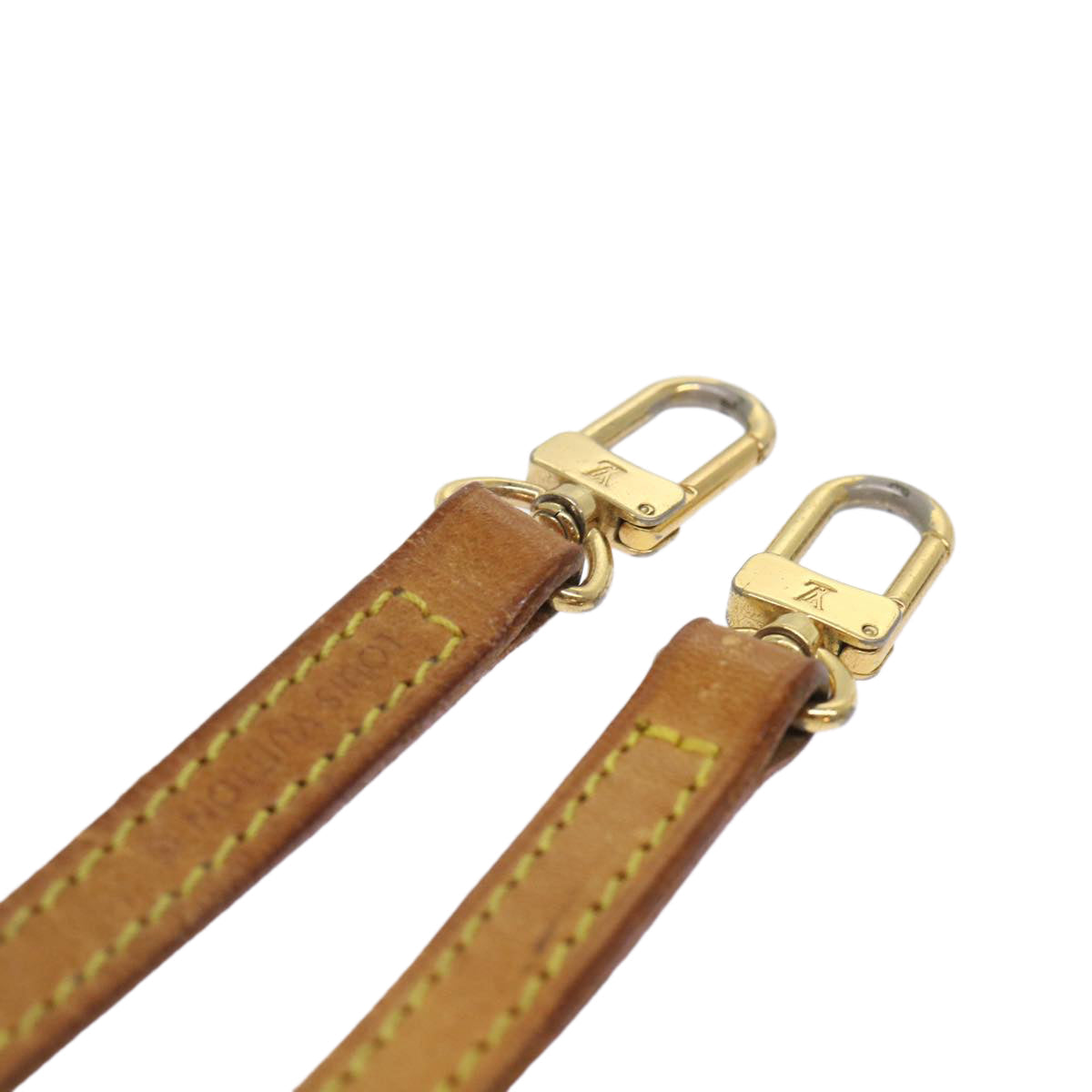 LOUIS VUITTON Shoulder Strap Leather 44.9"" Beige LV 46419