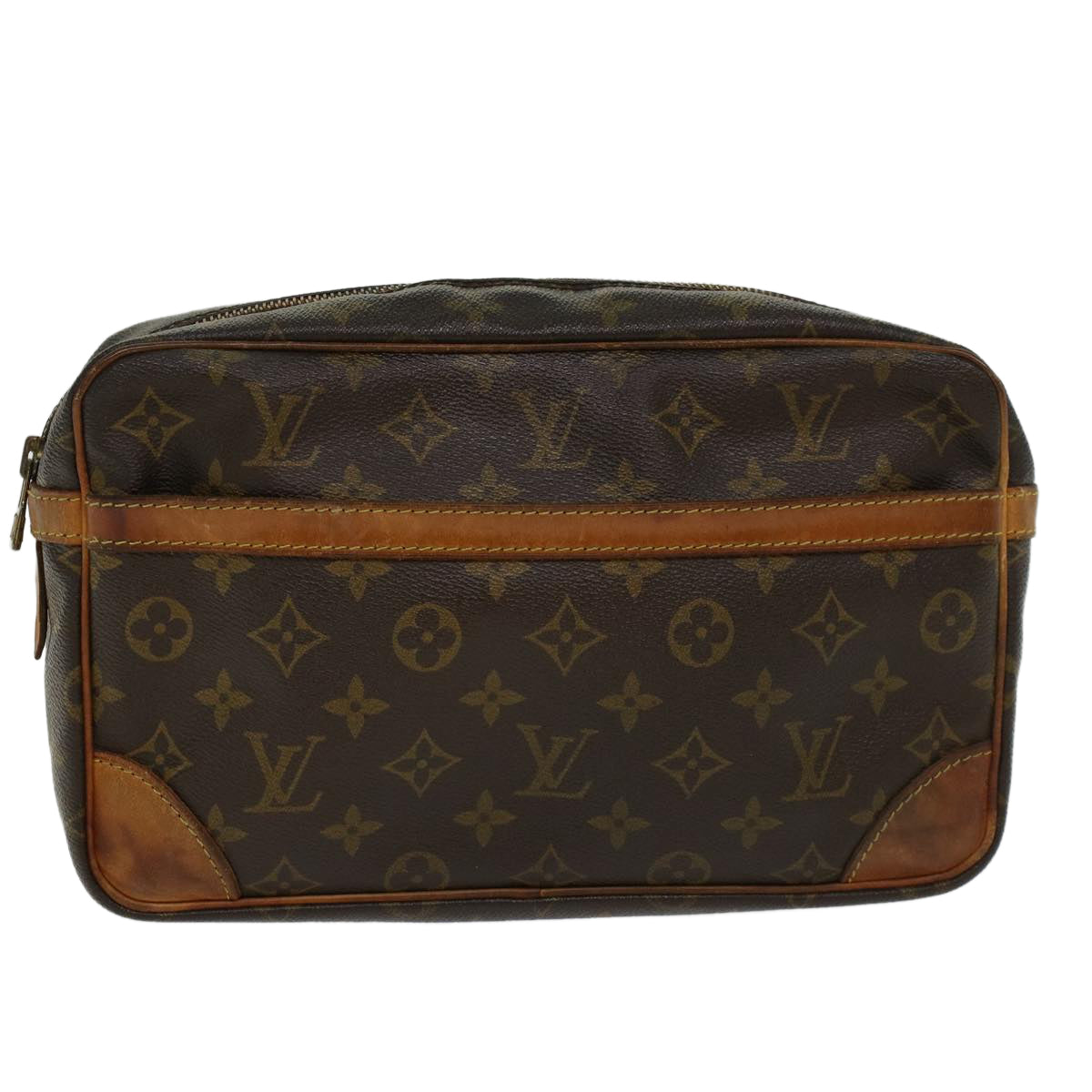 LOUIS VUITTON Monogram Compiegne 28 Clutch Bag M51845 LV 46426