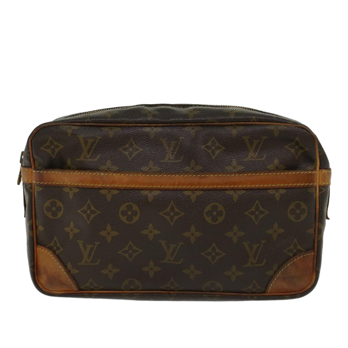 LOUIS VUITTON Monogram Compiegne 28 Clutch Bag M51845 LV 46426