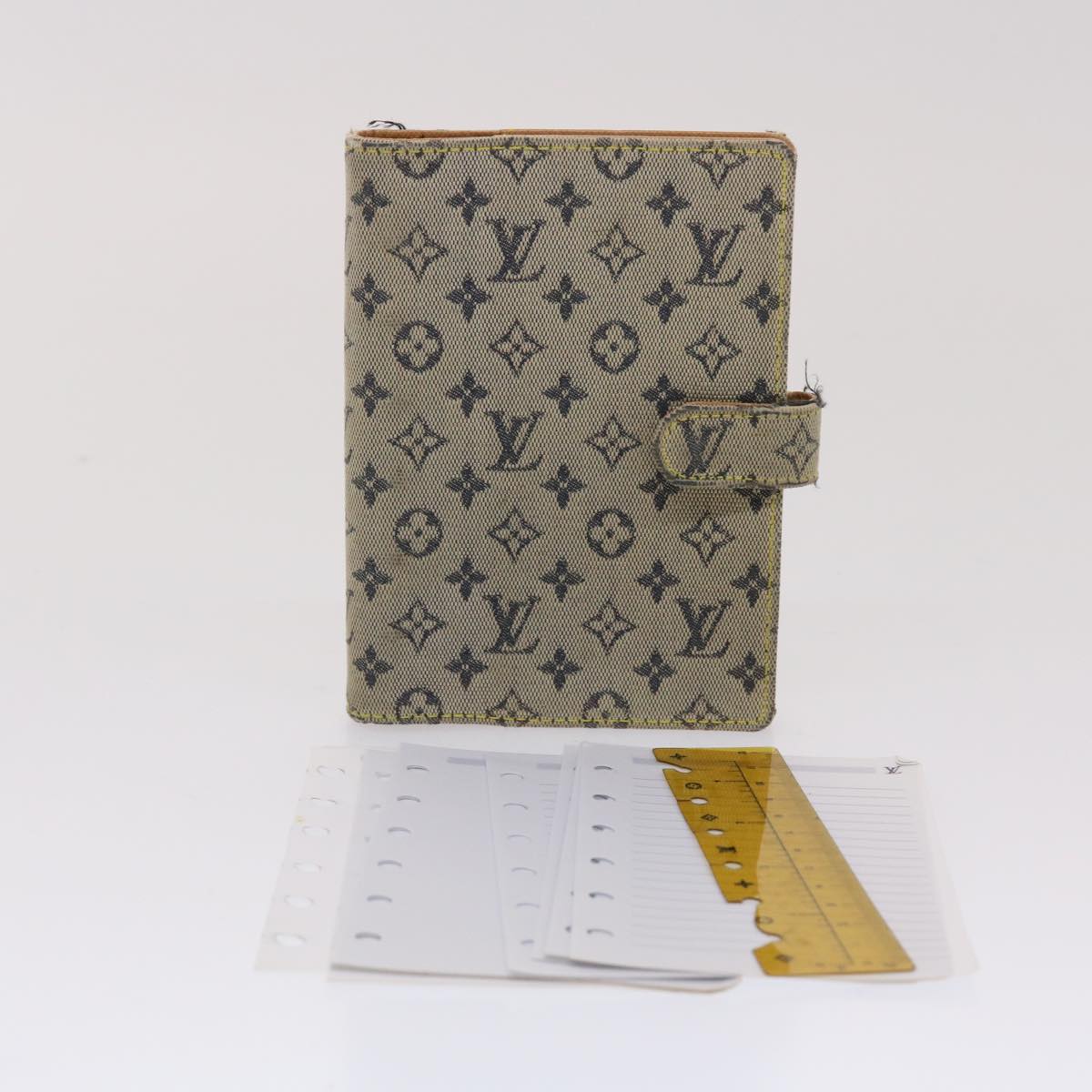 LOUIS VUITTON Monogram Mini Agenda PM Day Planner Cover Blue R20910 46430