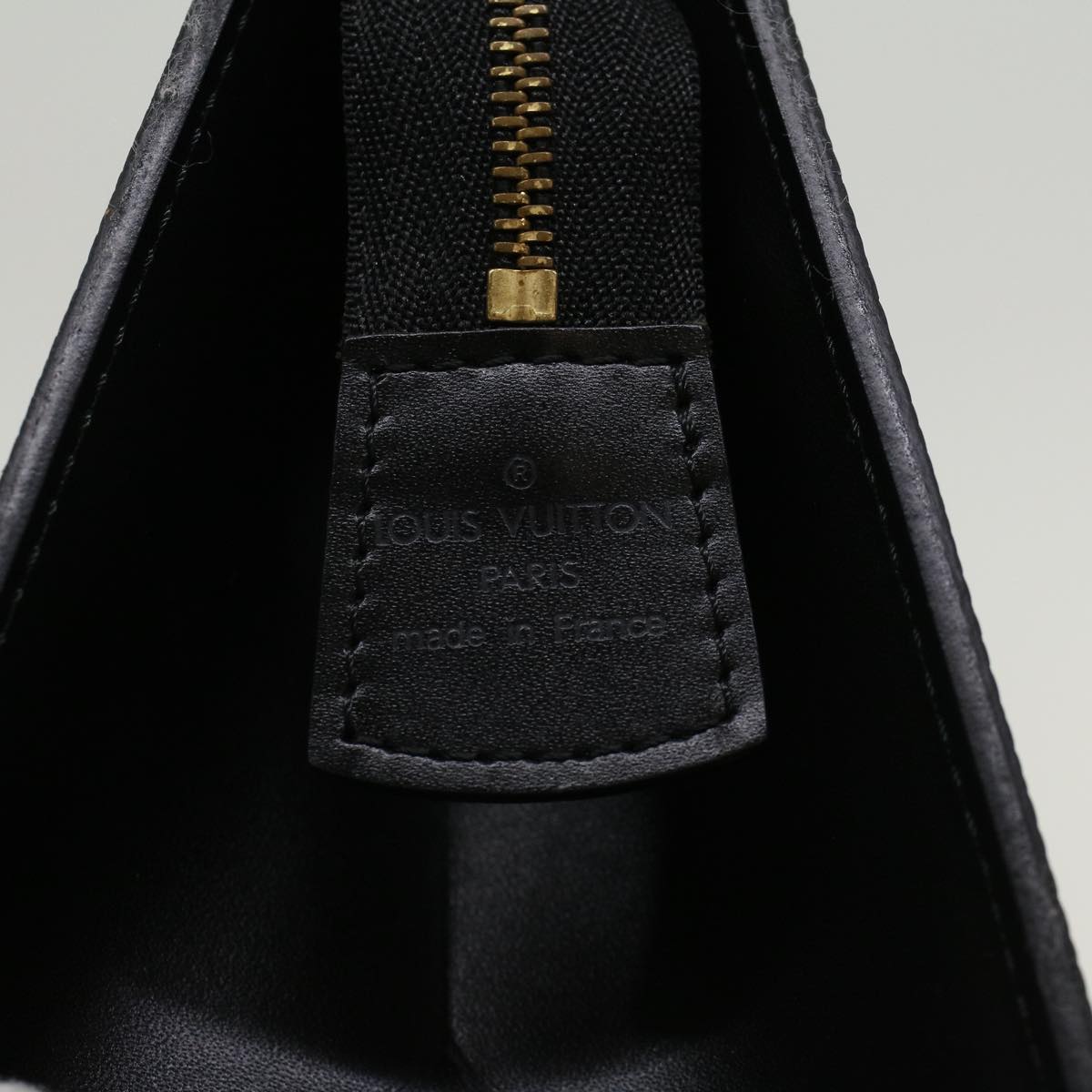 LOUIS VUITTON Epi Trousse Crete Clutch Bag Black M48402 LV 46434