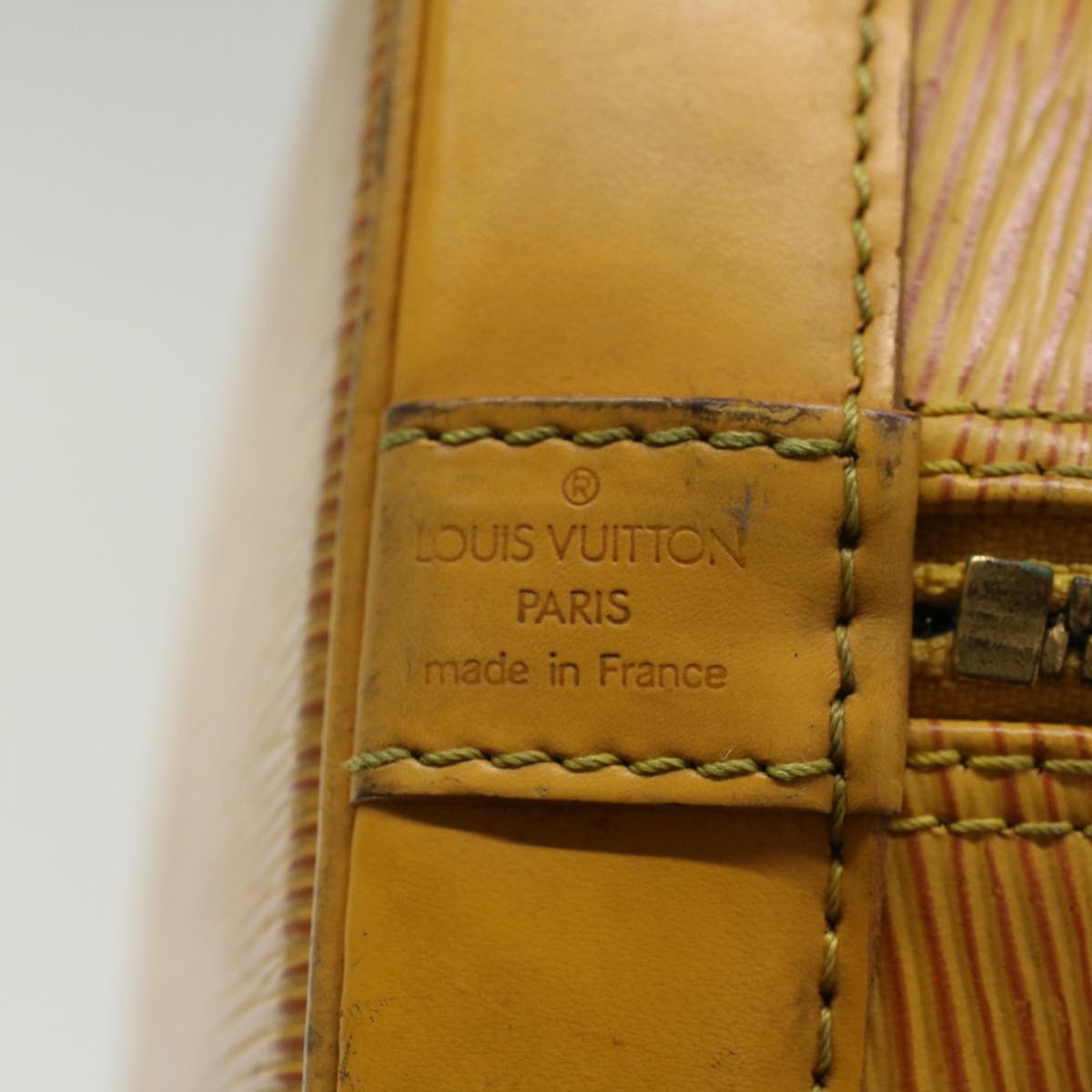 LOUIS VUITTON Epi Alma Hand Bag Tassili Yellow M52149 LV 46438