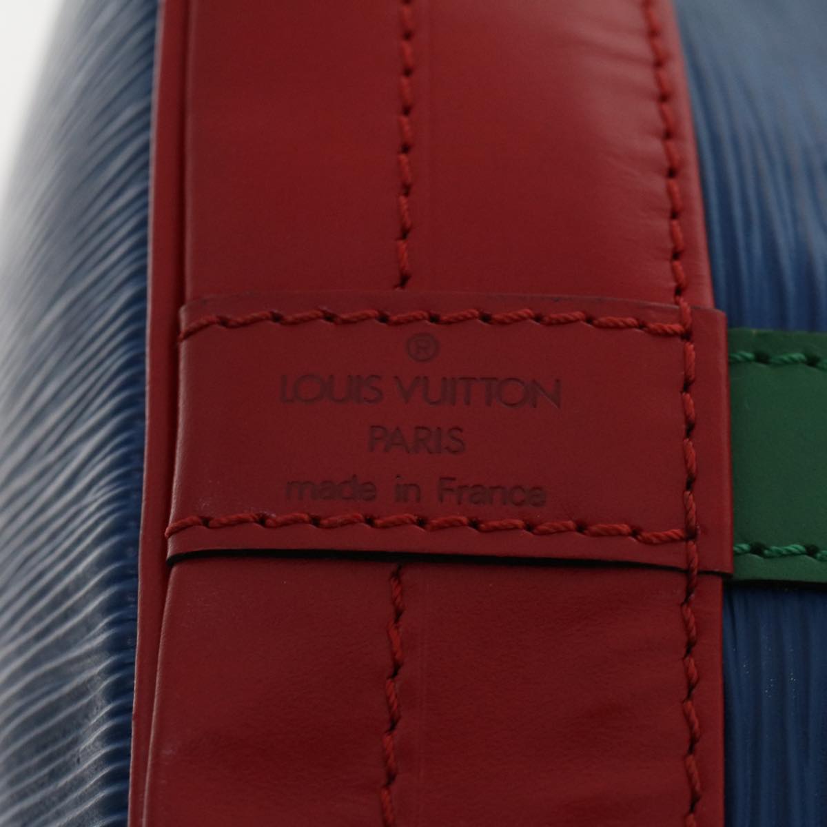 LOUIS VUITTON Epi Tricolor Noe Shoulder Bag Green Blue Red M44084 LV 46441