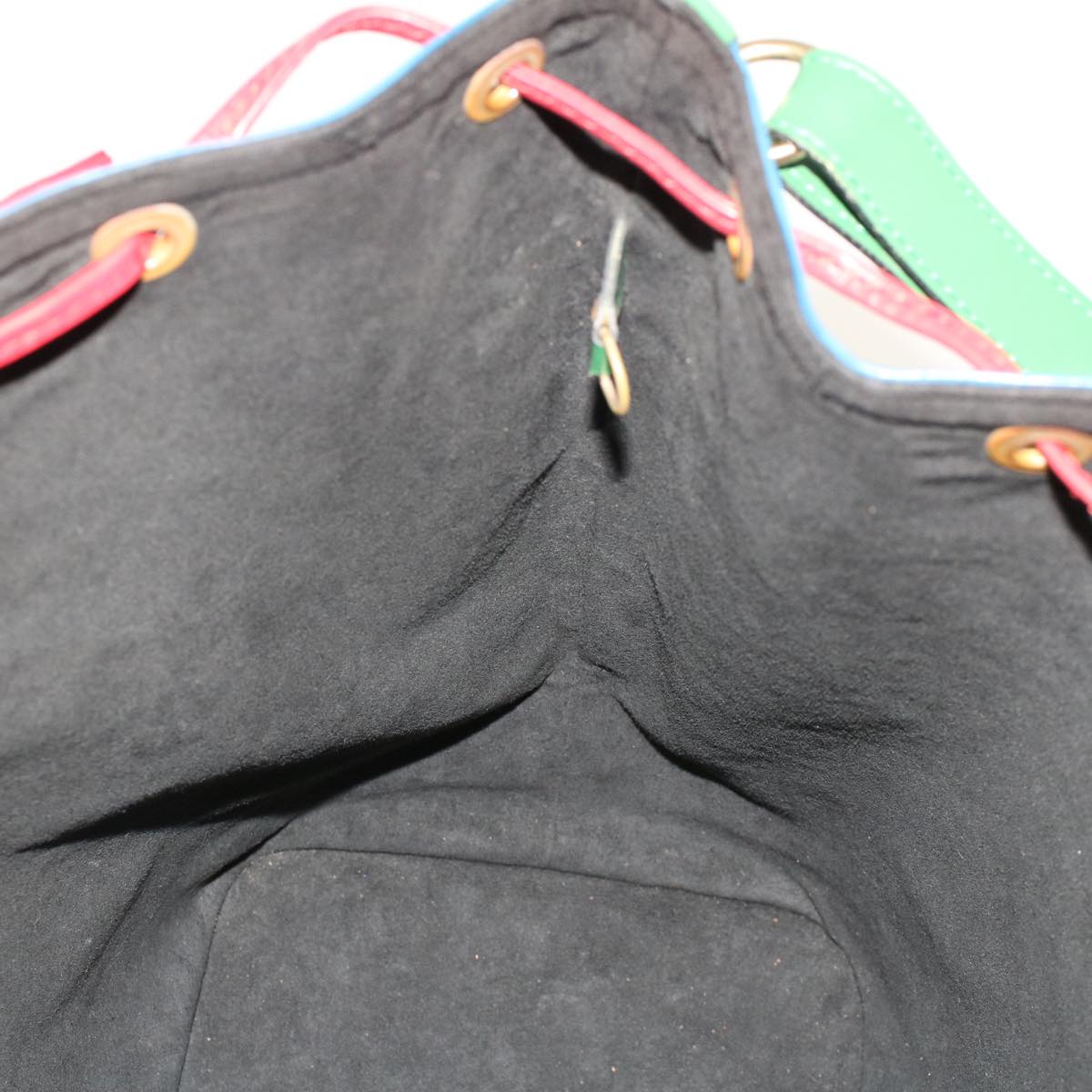 LOUIS VUITTON Epi Tricolor Noe Shoulder Bag Green Blue Red M44084 LV 46441