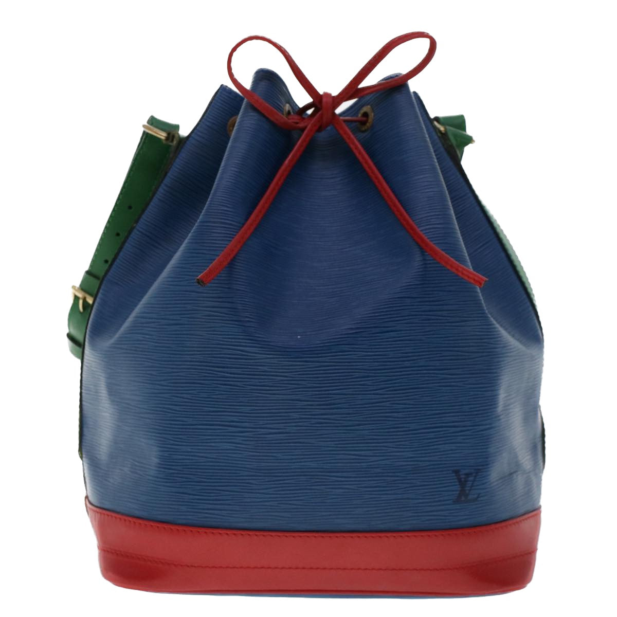 LOUIS VUITTON Epi Tricolor Noe Shoulder Bag Green Blue Red M44084 LV 46441