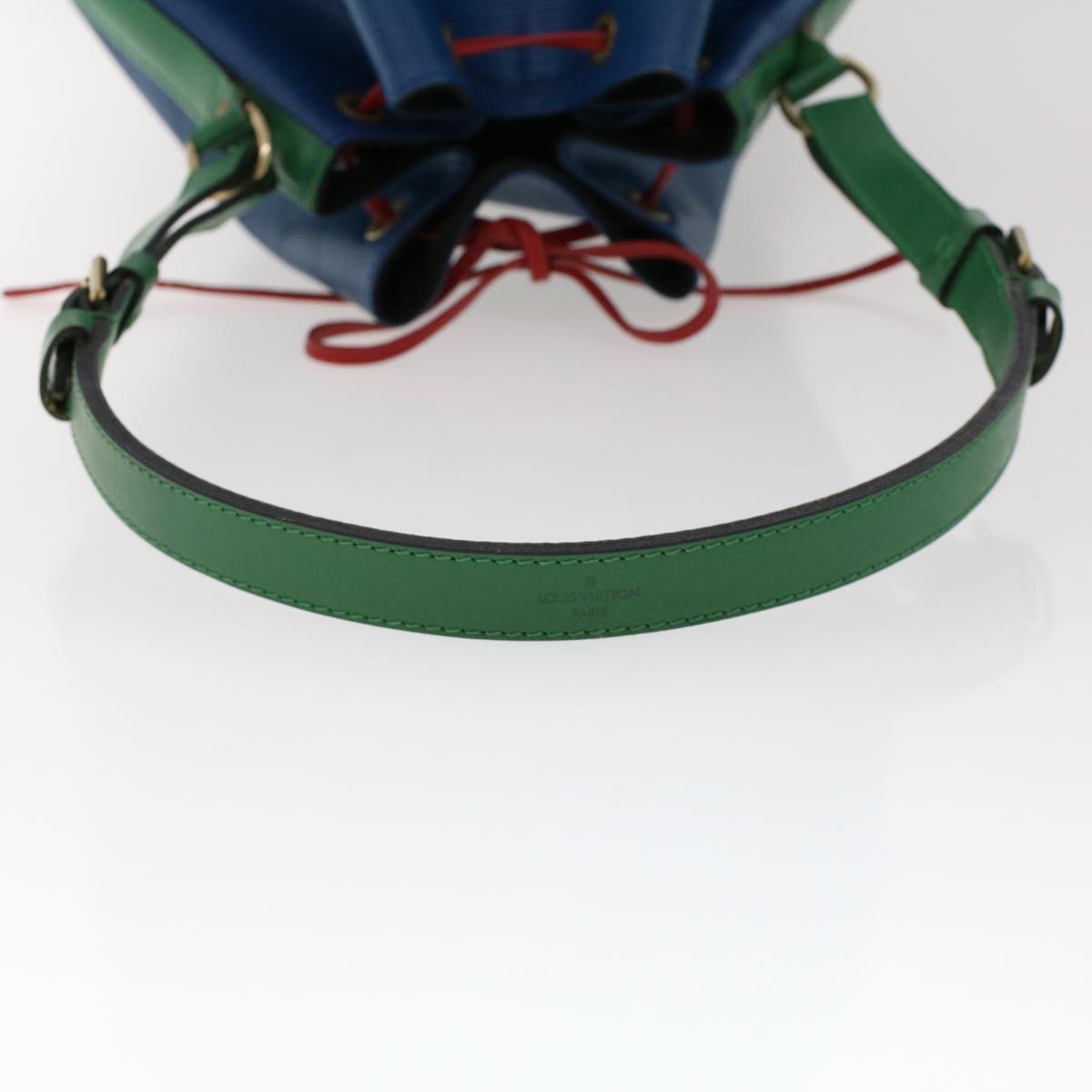 LOUIS VUITTON Epi Tricolor Noe Shoulder Bag Green Blue Red M44084 LV 46441
