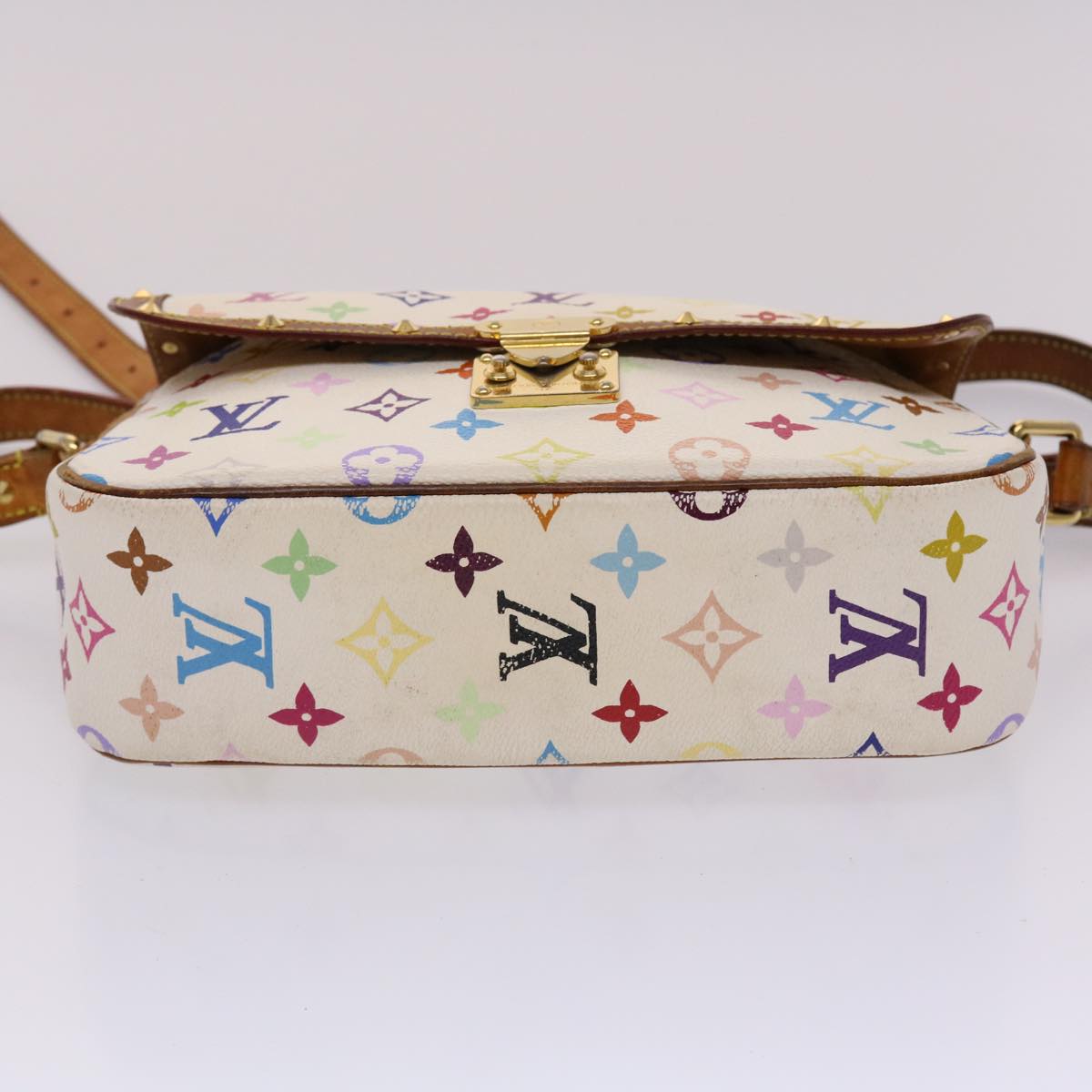 LOUIS VUITTON Monogram Multicolor Sologne Shoulder Bag White M92661 46448