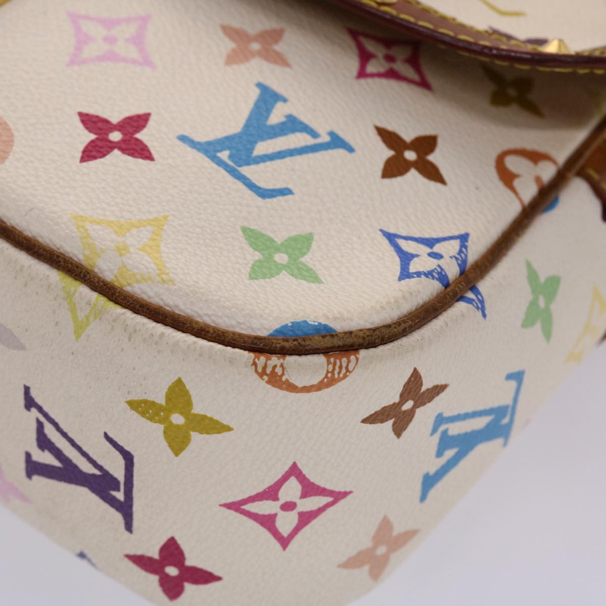 LOUIS VUITTON Monogram Multicolor Sologne Shoulder Bag White M92661 46448