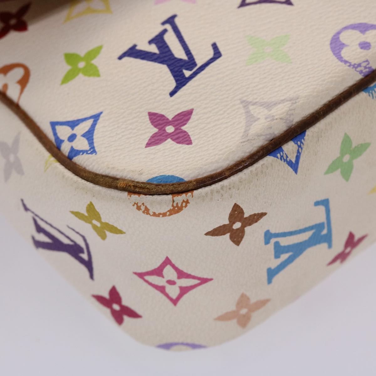 LOUIS VUITTON Monogram Multicolor Sologne Shoulder Bag White M92661 46448