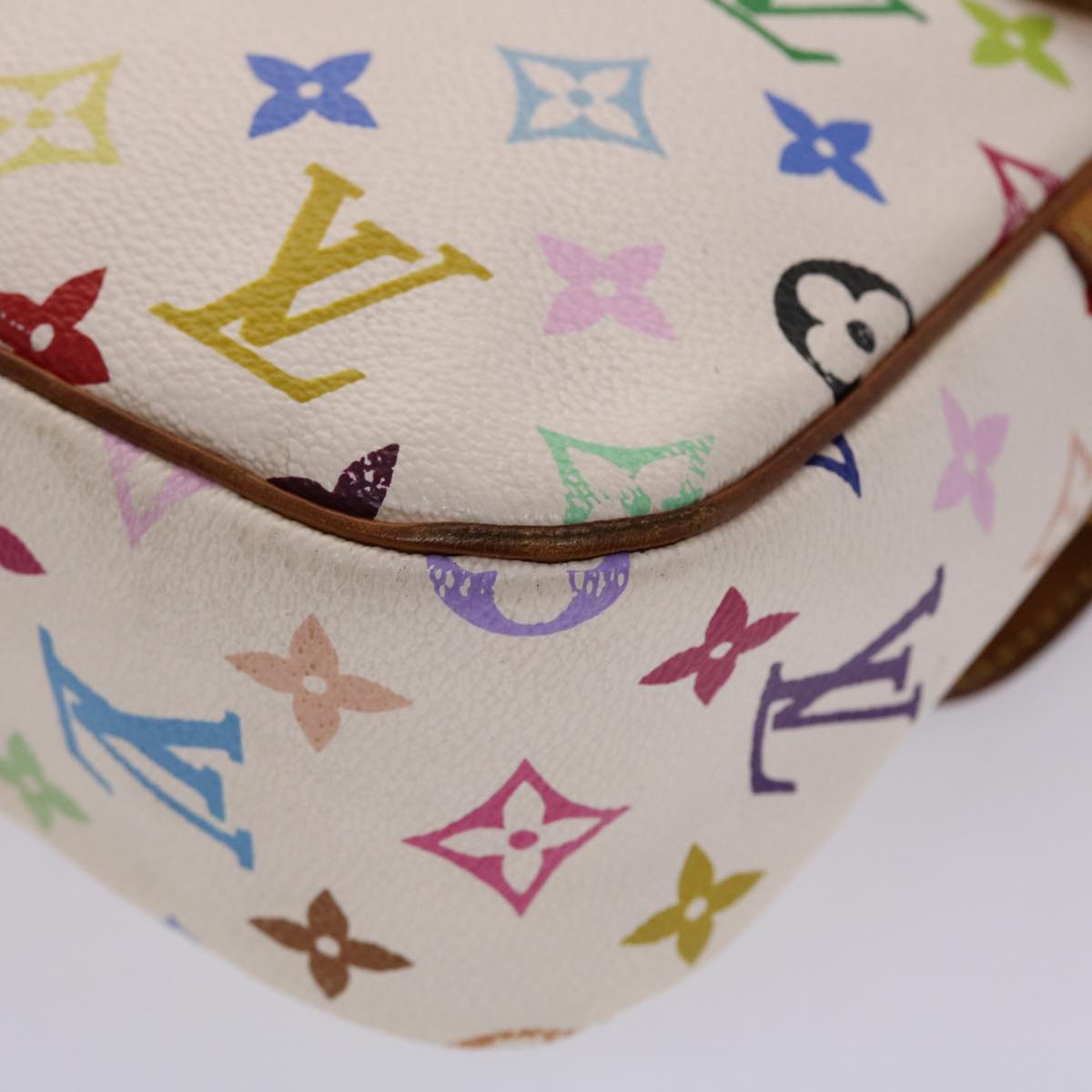 LOUIS VUITTON Monogram Multicolor Sologne Shoulder Bag White M92661 46448