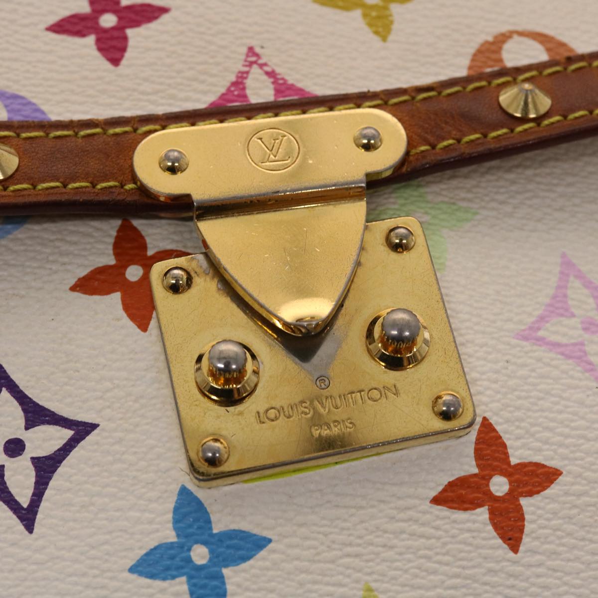 LOUIS VUITTON Monogram Multicolor Sologne Shoulder Bag White M92661 46448
