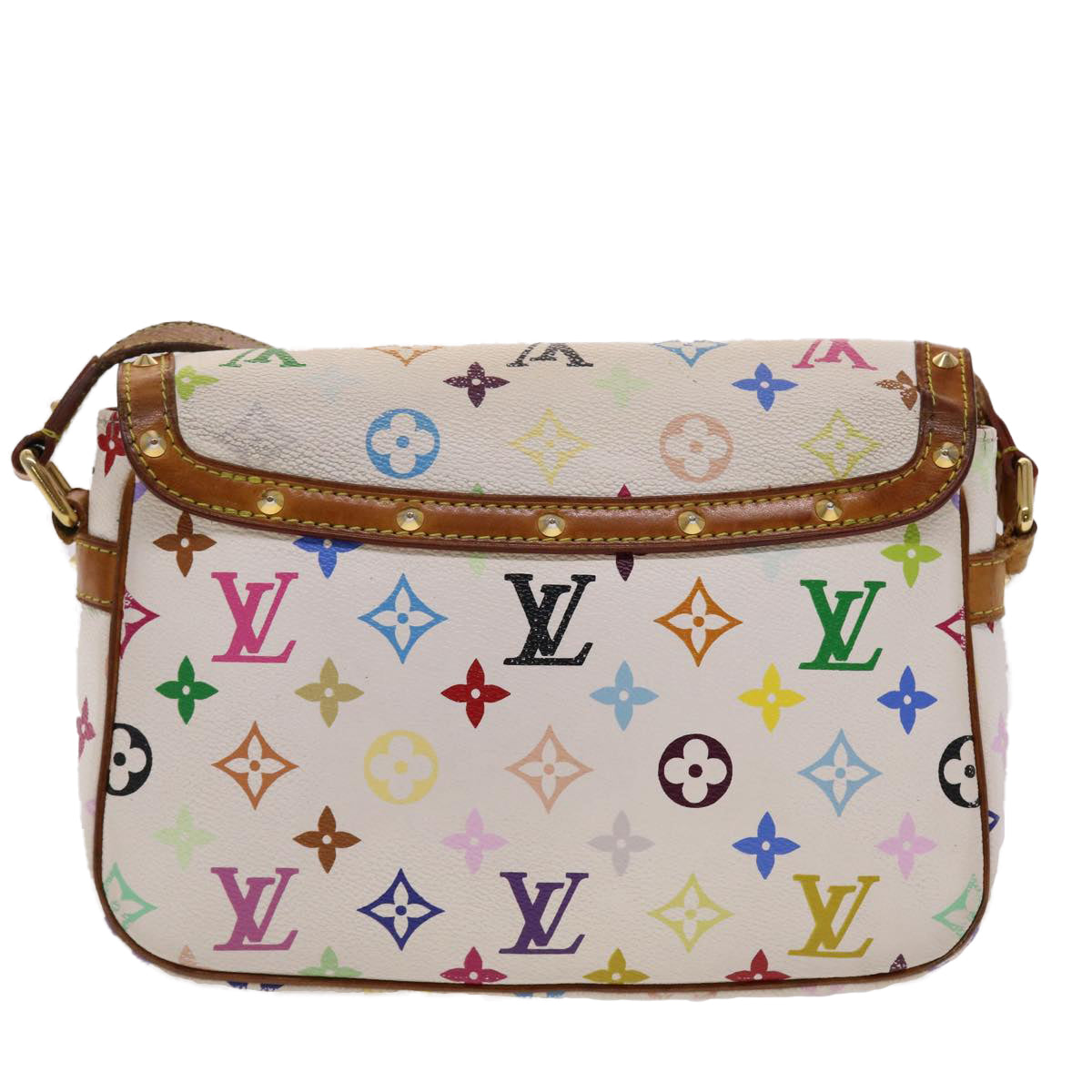 LOUIS VUITTON Monogram Multicolor Sologne Shoulder Bag White M92661 46448