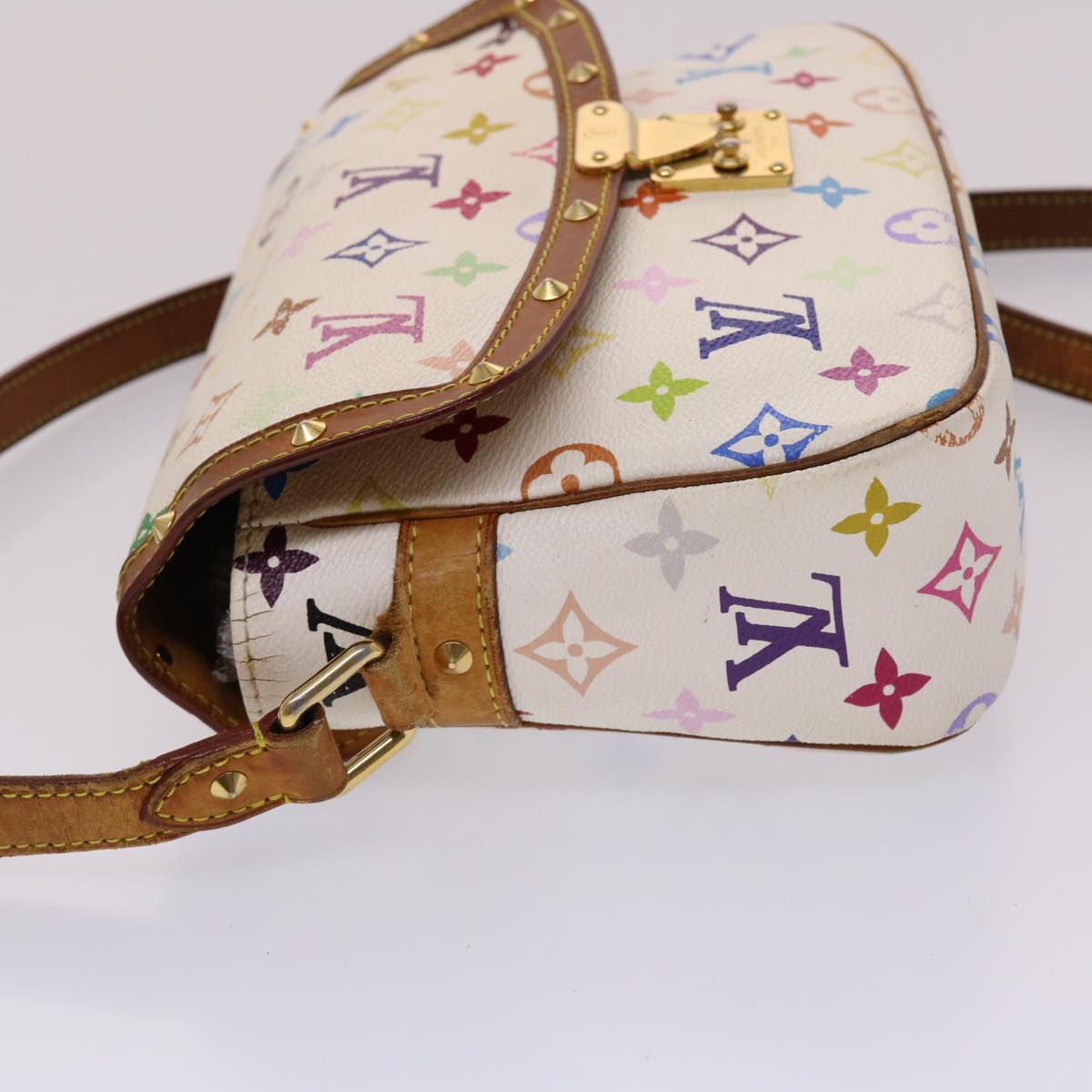 LOUIS VUITTON Monogram Multicolor Sologne Shoulder Bag White M92661 46448