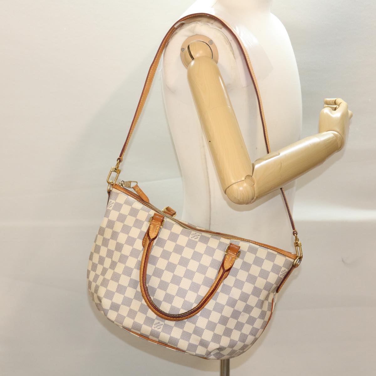 LOUIS VUITTON Damier Azur Riviera PM 2Way Tote Bag N48250 LV 46451