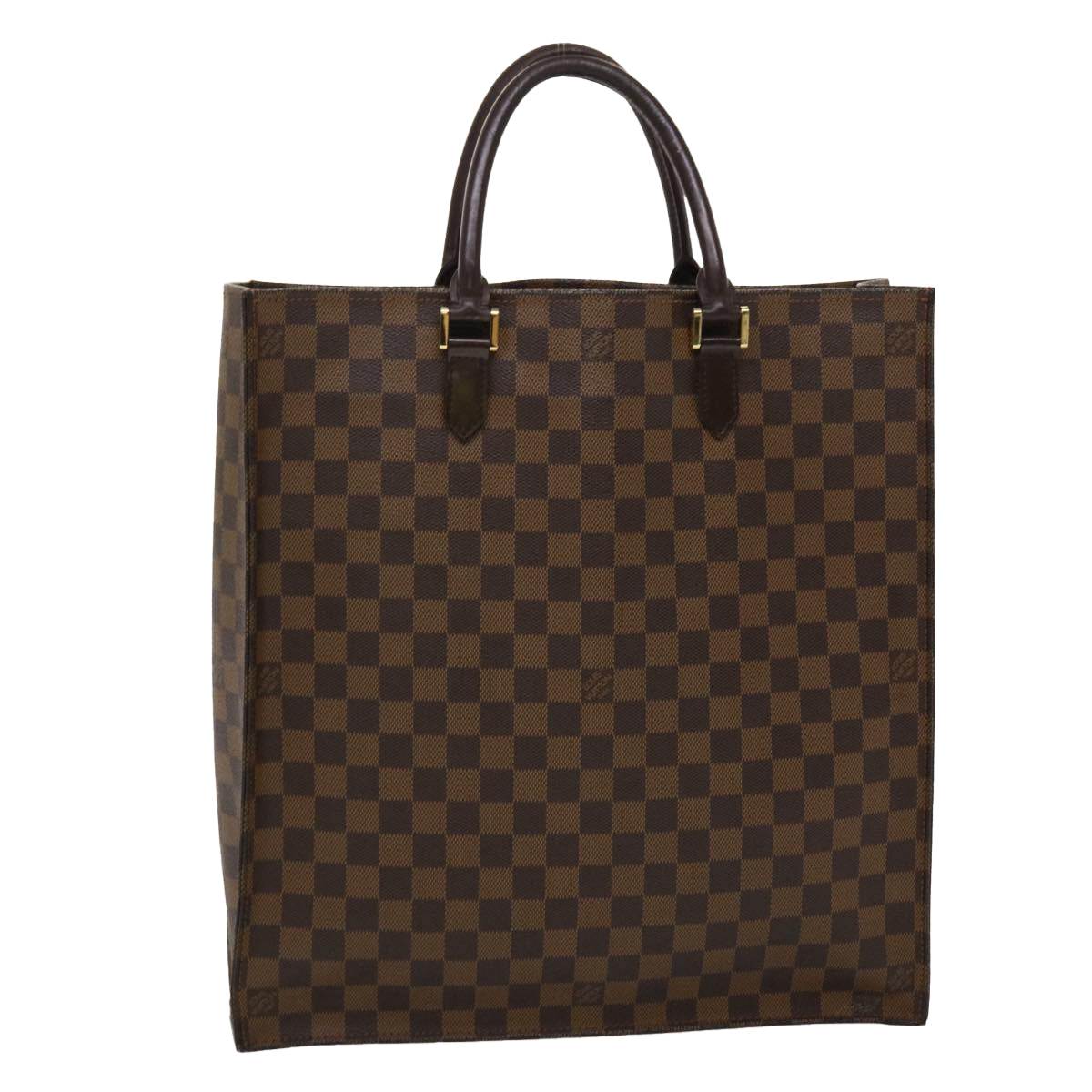 LOUIS VUITTON Damier Ebene Sac Plat Hand Bag N51140 LV 46454