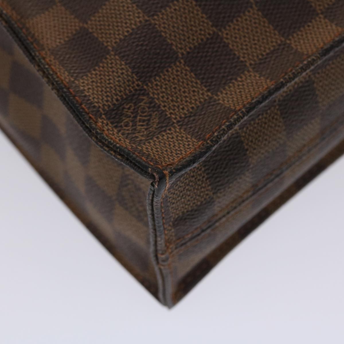 LOUIS VUITTON Damier Ebene Sac Plat Hand Bag N51140 LV 46454