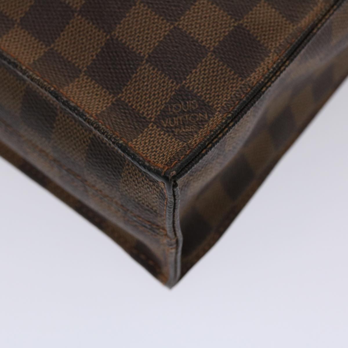 LOUIS VUITTON Damier Ebene Sac Plat Hand Bag N51140 LV 46454