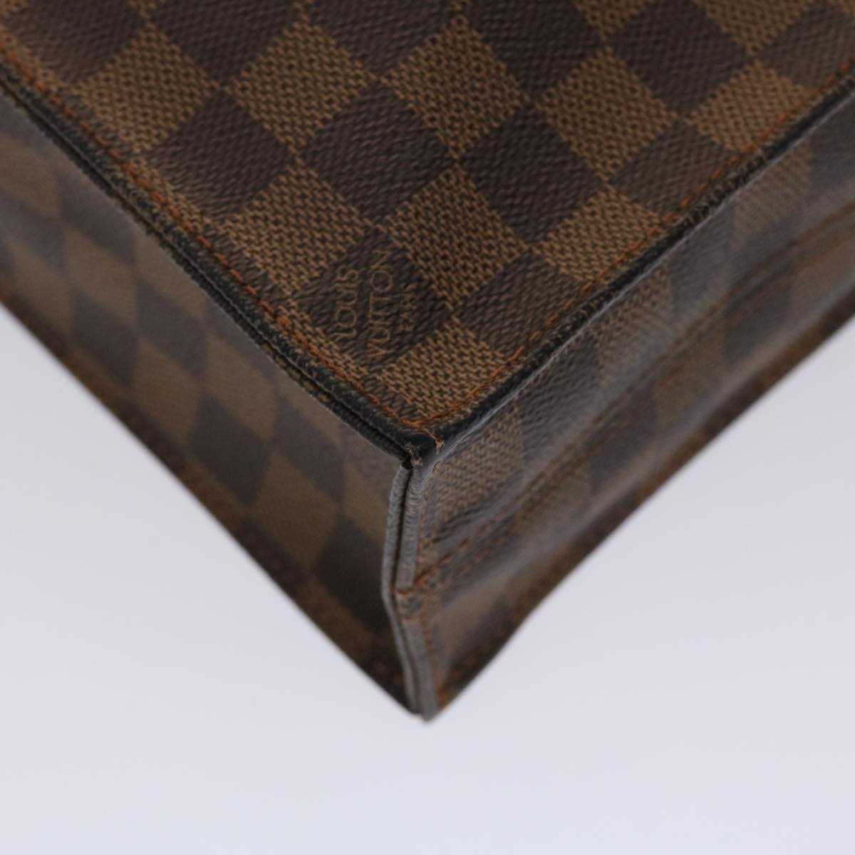 LOUIS VUITTON Damier Ebene Sac Plat Hand Bag N51140 LV 46454