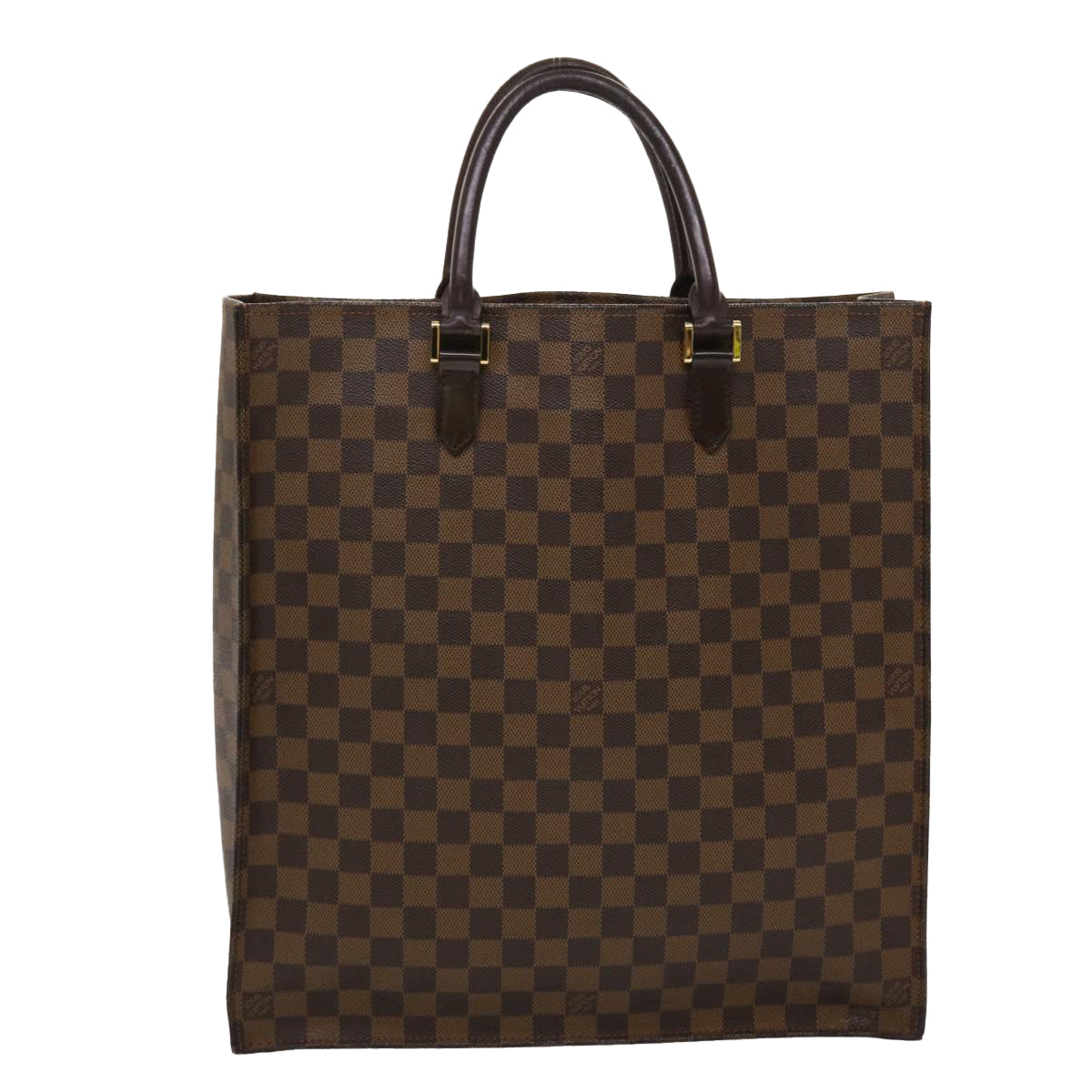 LOUIS VUITTON Damier Ebene Sac Plat Hand Bag N51140 LV 46454