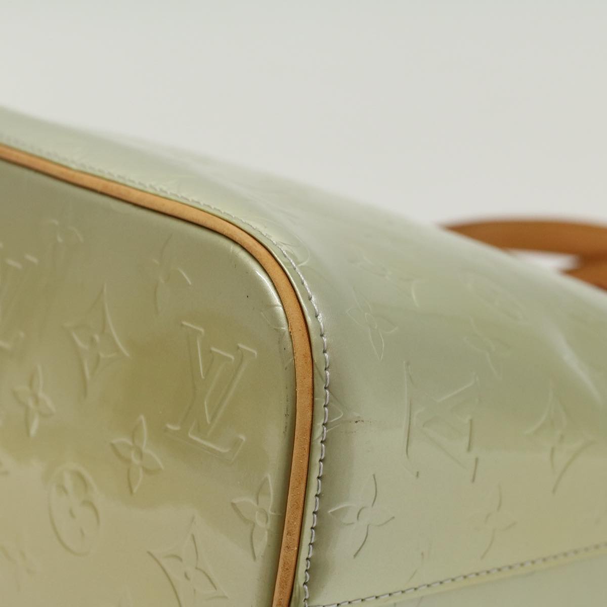 LOUIS VUITTON Monogram Vernis Houston Hand Bag Gris M91053 LV 46455