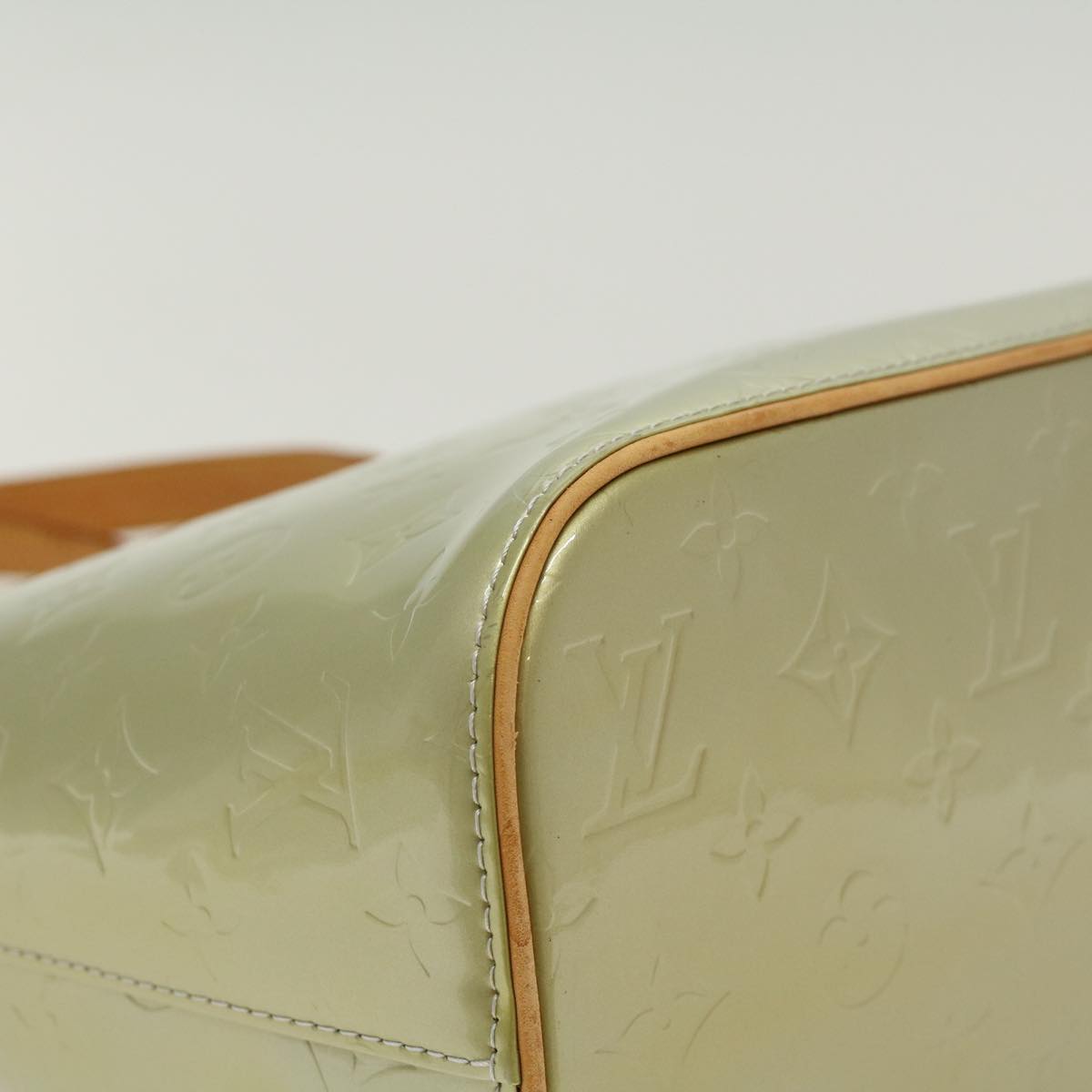 LOUIS VUITTON Monogram Vernis Houston Hand Bag Gris M91053 LV 46455