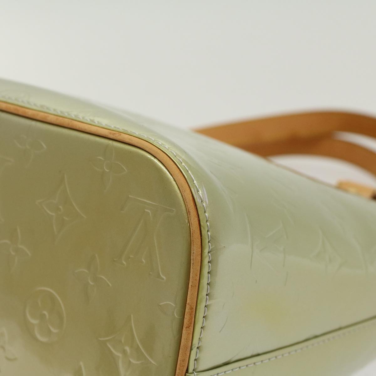 LOUIS VUITTON Monogram Vernis Houston Hand Bag Gris M91053 LV 46455