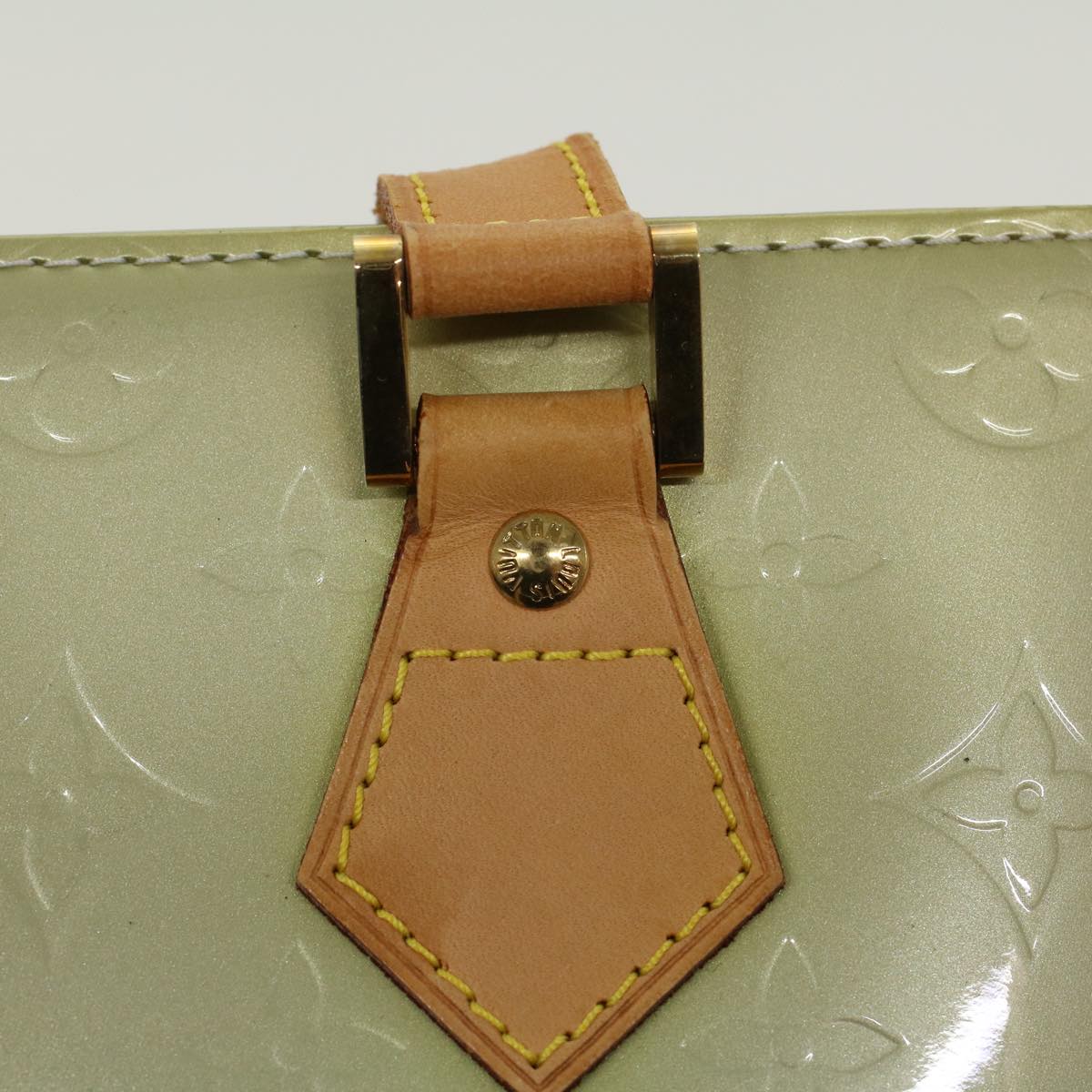 LOUIS VUITTON Monogram Vernis Houston Hand Bag Gris M91053 LV 46455