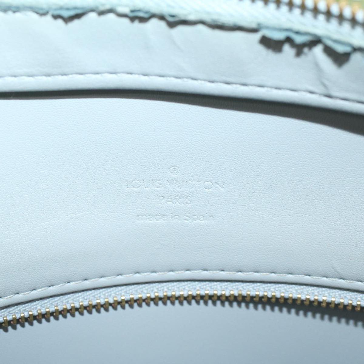 LOUIS VUITTON Monogram Vernis Houston Hand Bag Gris M91053 LV 46455