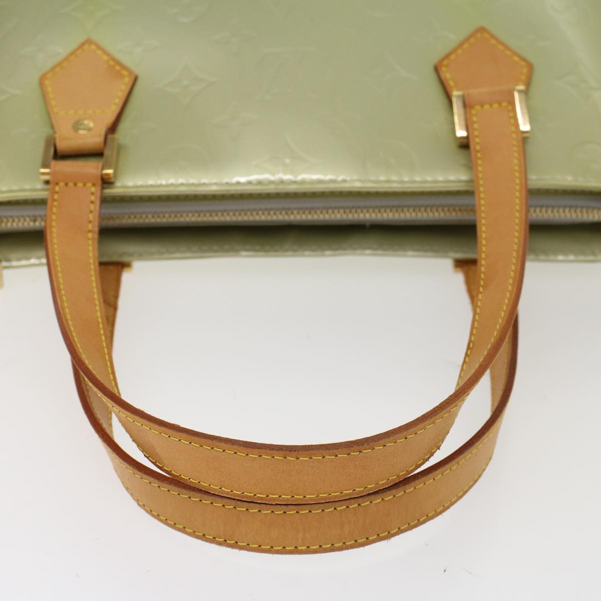LOUIS VUITTON Monogram Vernis Houston Hand Bag Gris M91053 LV 46455