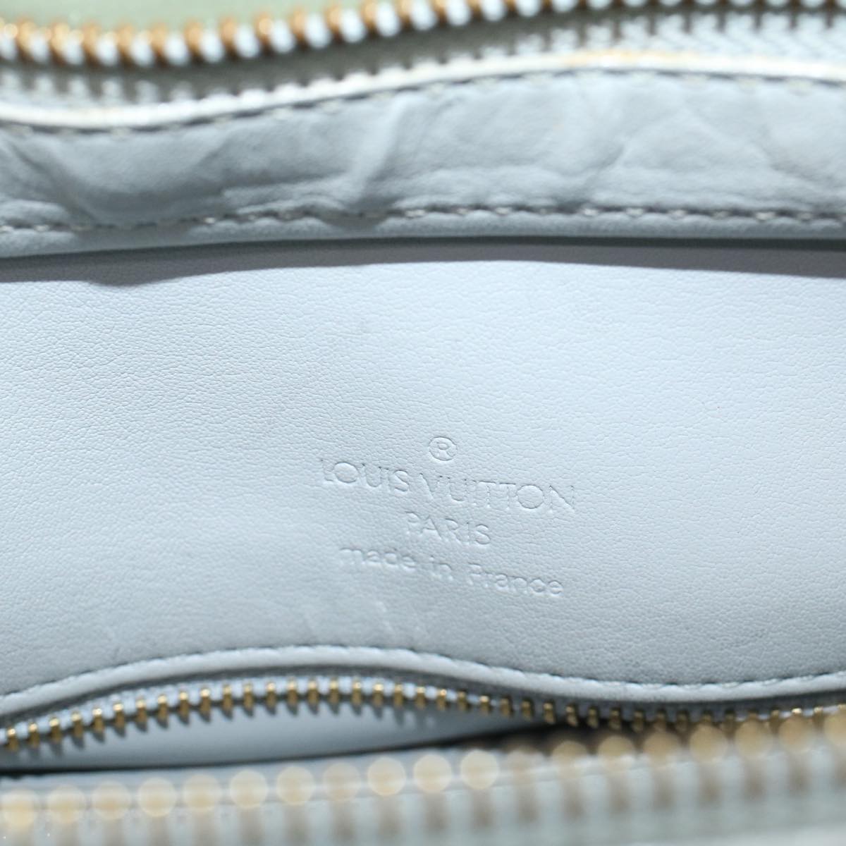 LOUIS VUITTON Monogram Vernis Houston Hand Bag Gris M91053 LV 46456