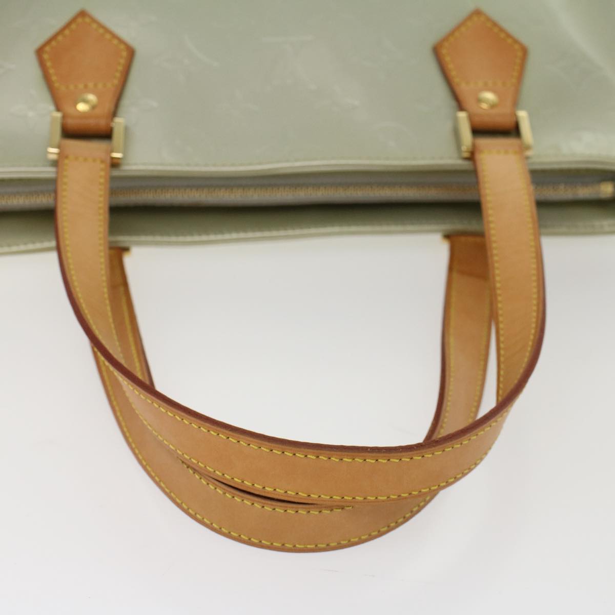 LOUIS VUITTON Monogram Vernis Houston Hand Bag Gris M91053 LV 46456