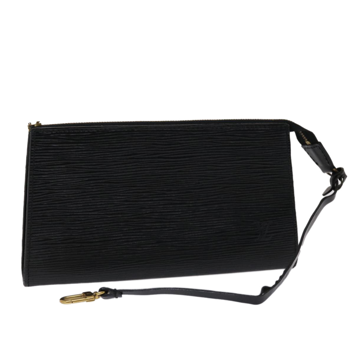 LOUIS VUITTON Epi Pochette Accessoires Pouch Black M52982 LV 46532