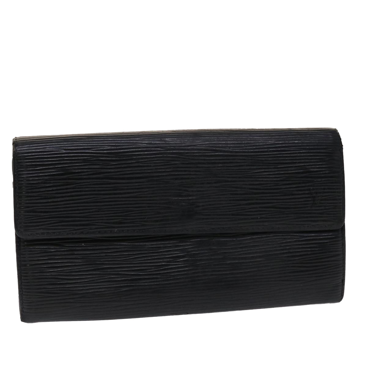 LOUIS VUITTON Epi Portefeuille Sarah Long Wallet Black M63742 LV 46534