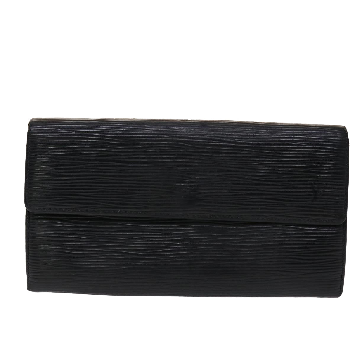 LOUIS VUITTON Epi Portefeuille Sarah Long Wallet Black M63742 LV 46534