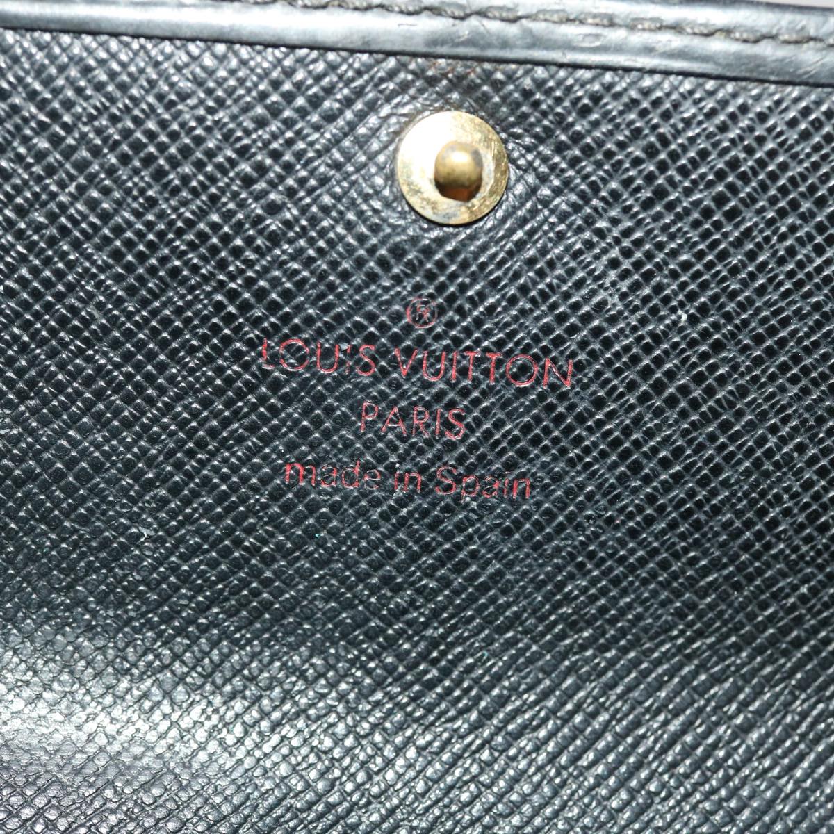LOUIS VUITTON Epi Portefeuille Sarah Long Wallet Black M63742 LV 46534