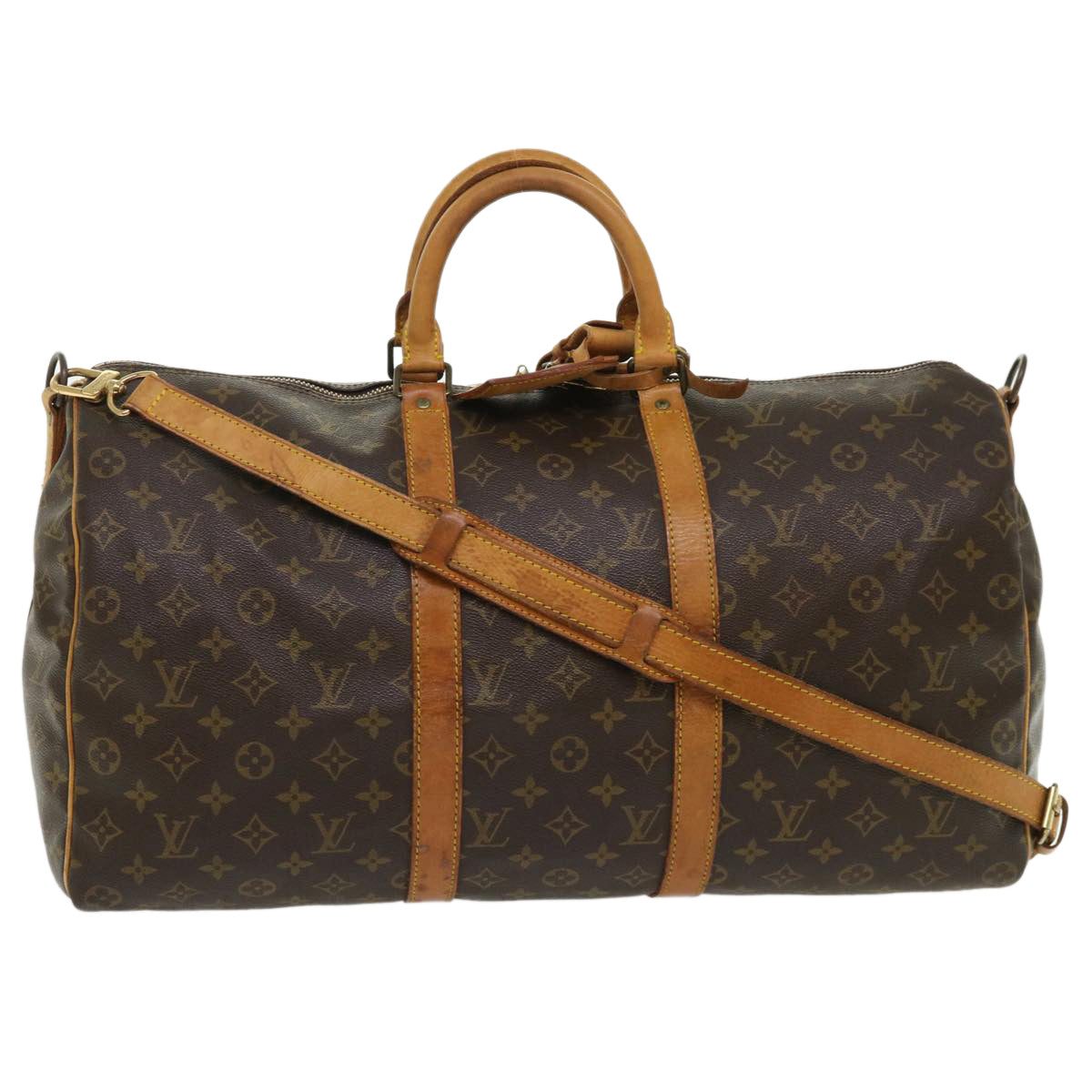 LOUIS VUITTON Monogram Keepall Bandouliere 50 Boston Bag M41416 LV 46551