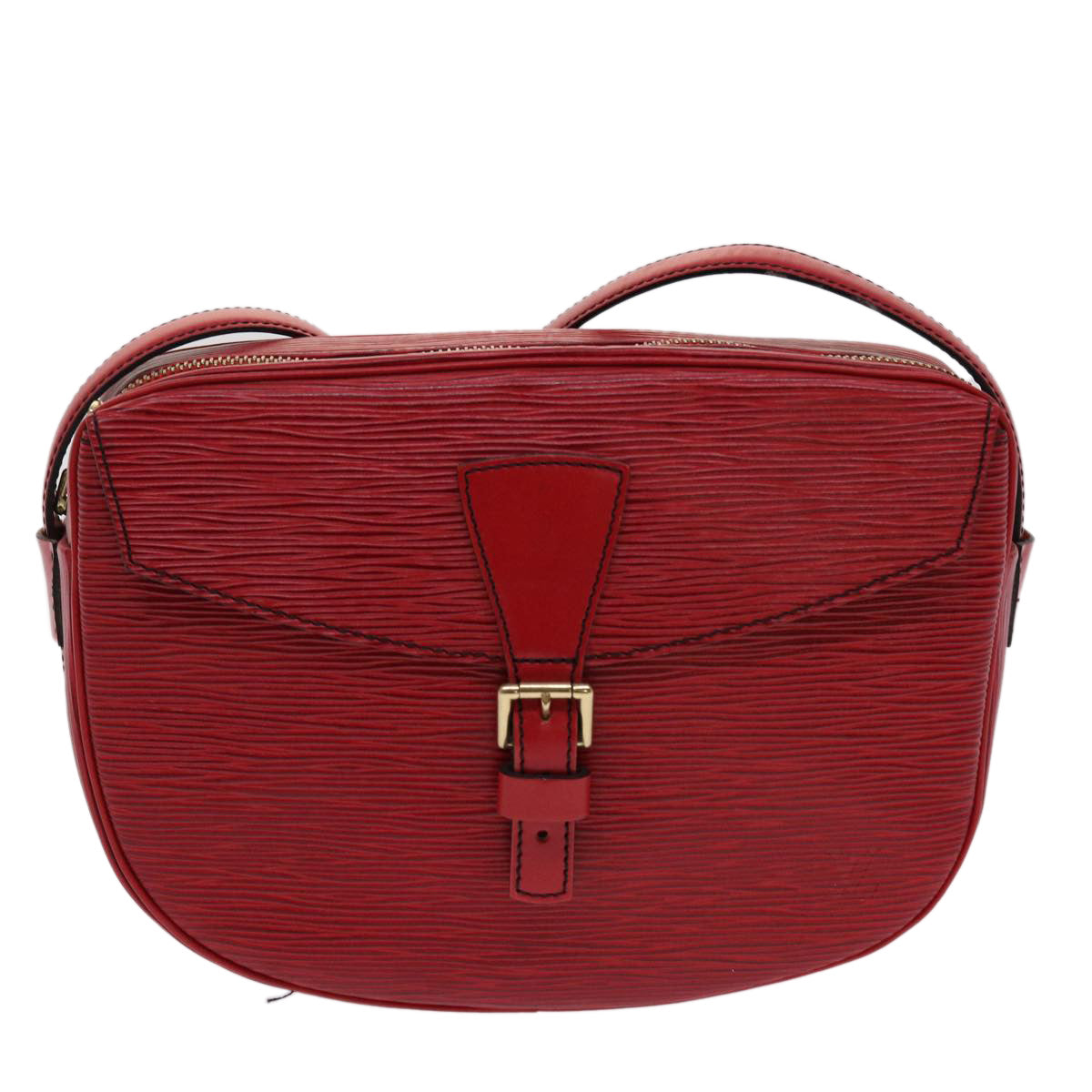 LOUIS VUITTON Epi June Feuille Shoulder Bag Red M52157 LV 46554