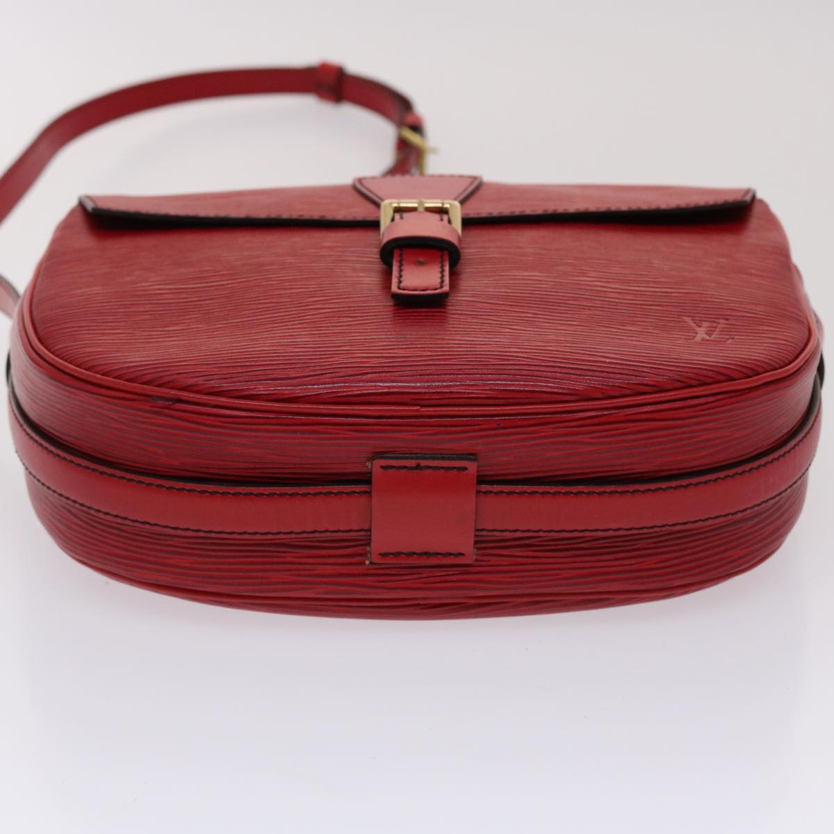 LOUIS VUITTON Epi June Feuille Shoulder Bag Red M52157 LV 46554