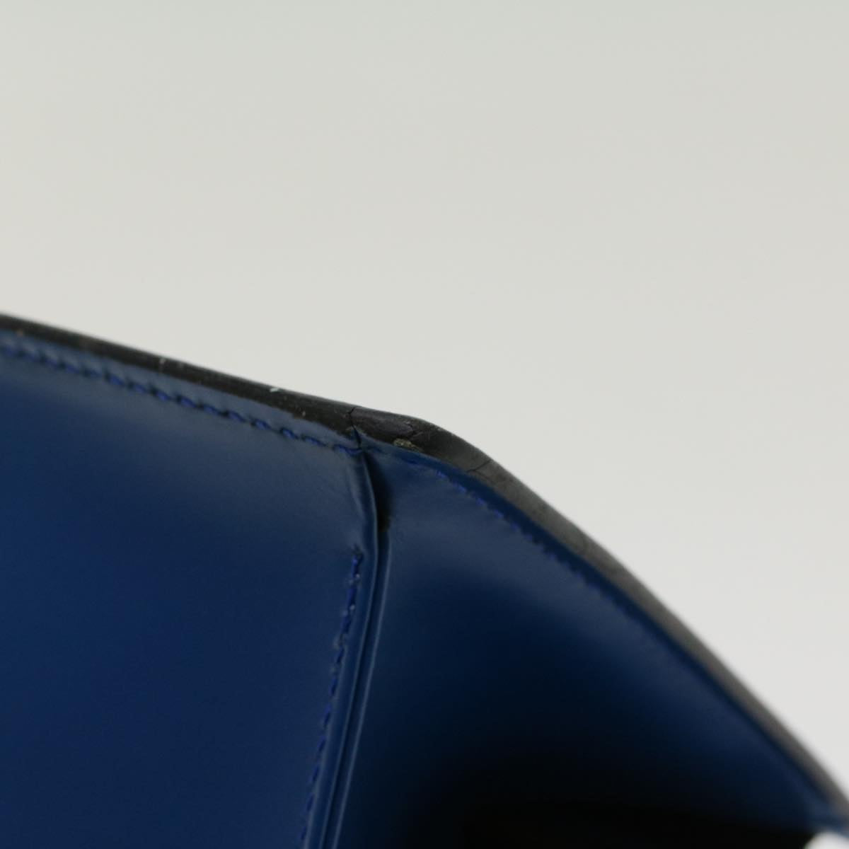 LOUIS VUITTON Epi Sac Triangle Hand Bag Blue M52095 LV 46557